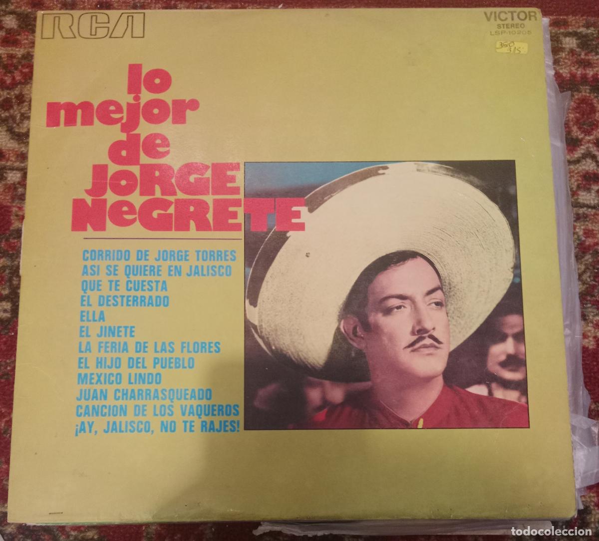 Discos de vinilo: Jorge Negrete &ndash; Lo Mejor De Jorge Negrete Lp Espa&ntilde;a 1973