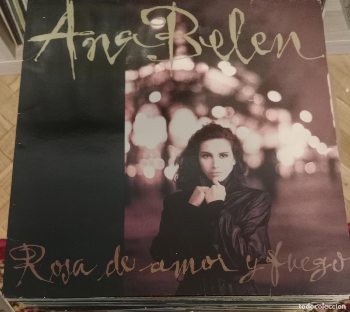 Vinyl records: Ana Belen &ndash; Rosa De Amor Y Fuego Lp 1989