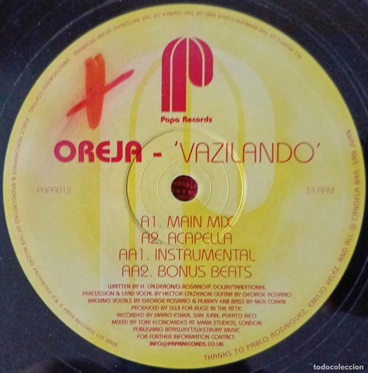 Discos de vinilo: OREJA ** Vazilando ** MAXI SINGLE VINILO UK 2002 - Foto 4