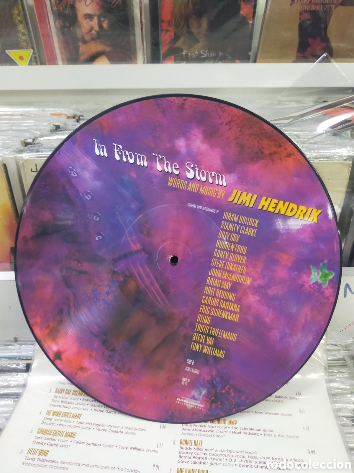 Discos de vinilo: Jimi Hendrix LP picture disc storm 1995 - Foto 3