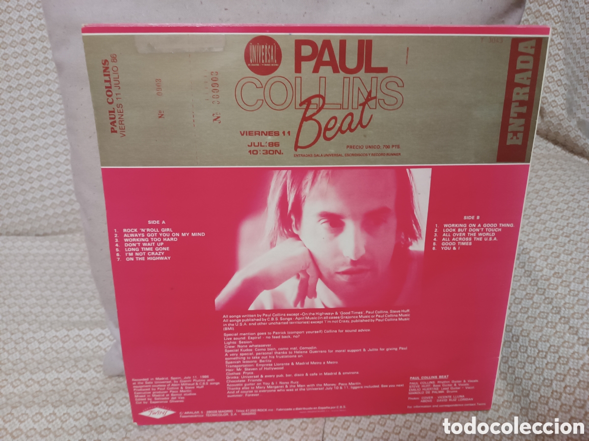 Discos de vinilo: Paul Collins Beat Live at The Universal