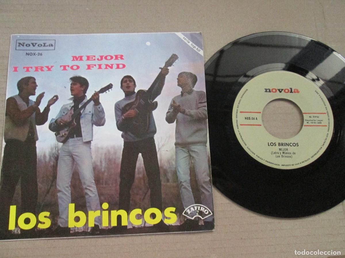 Discos de vinilo: LOS BRINCOS - Mejor / I Try to Find. Single, ed espa&ntilde;ola 7&rdquo; 1966. Muy buen estado (VG+)