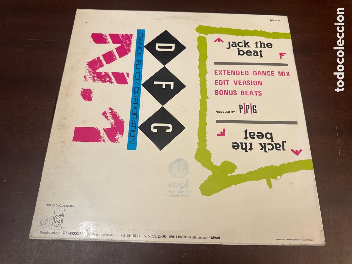 Discos de vinilo: JACK THE BEAT . MAXI SINGLE . 1988 DISCOS GAMES - Foto 2