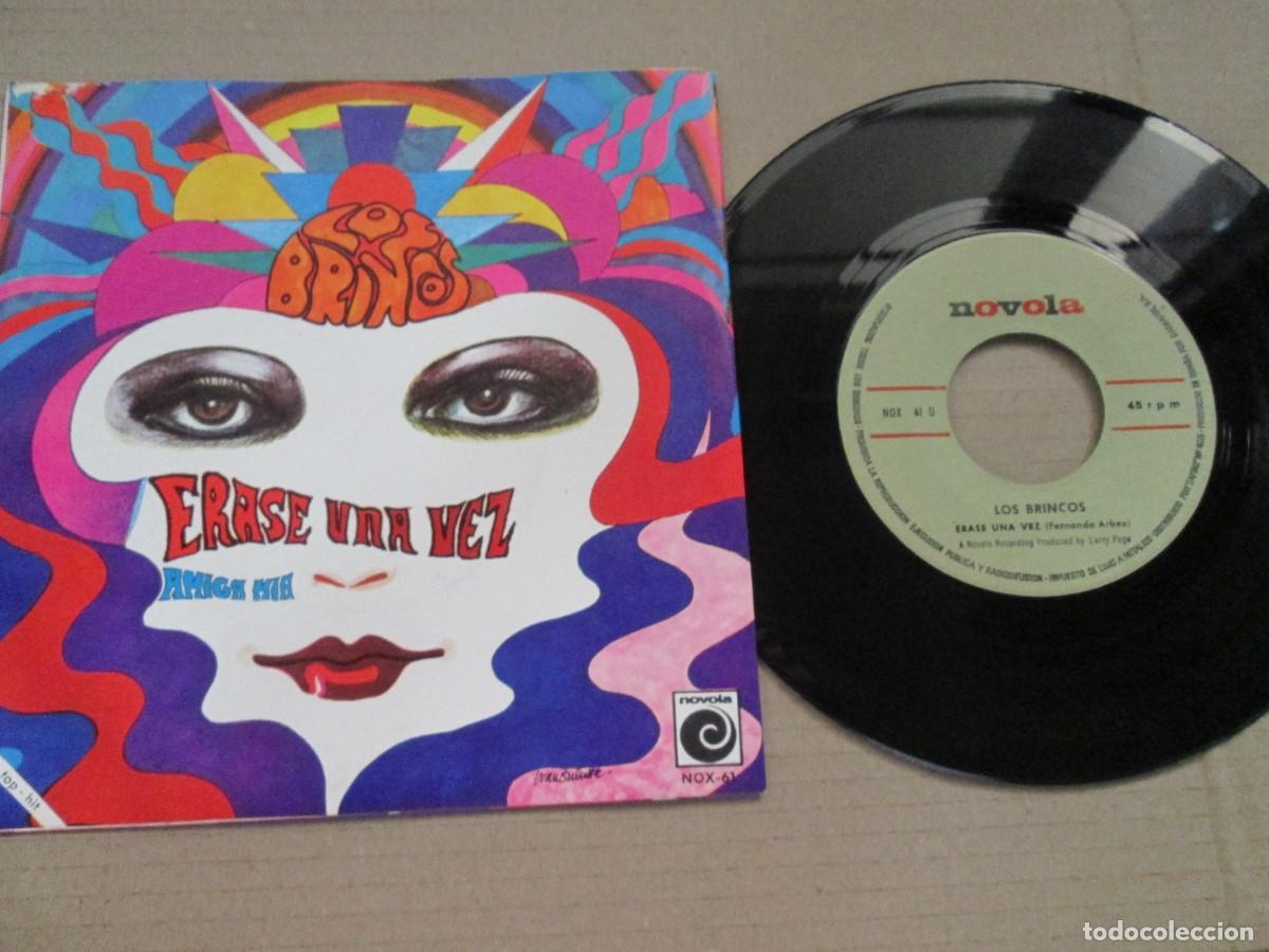 Discos de vinilo: LOS BRINCOS - &Eacute;rase una Vez / Amiga M&iacute;a. Single, ed espa&ntilde;ola 7&rdquo; 1968. Magn&iacute;fico estado (VG+/NM)