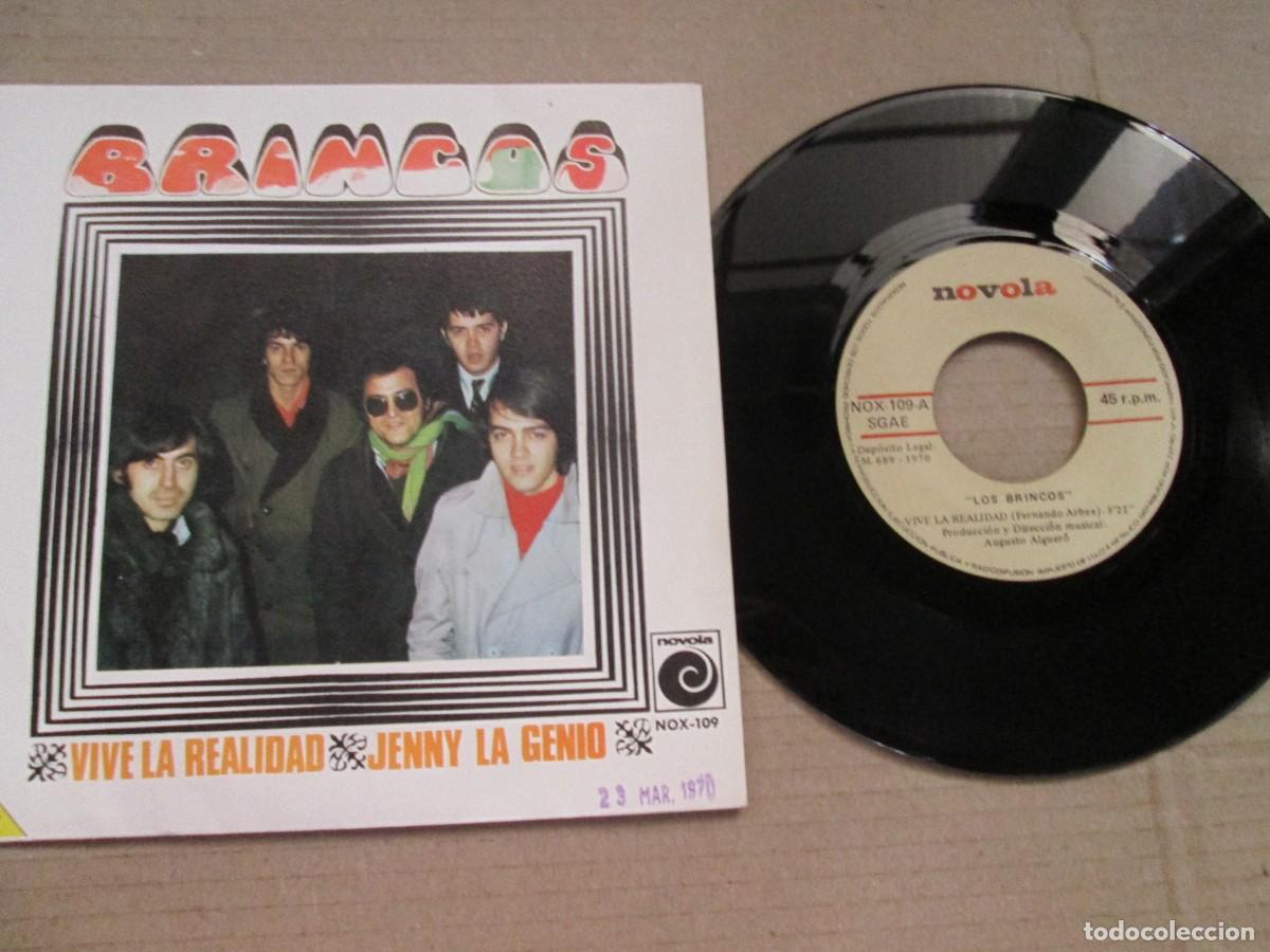 Discos de vinilo: LOS BRINCOS - Vive la Realidad / Jenny la Genio. Single, ed espa&ntilde;ola 7&rdquo; 1970. Magn&iacute;fico (VG+/NM)
