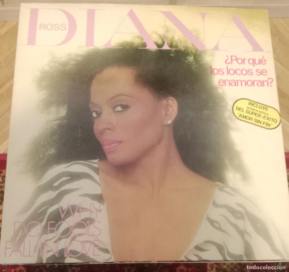 Discos de vinilo: Diana Ross &ndash; &iquest;Por Qu&eacute; Los Locos Se Enamoran? (Why Do Fools Fall In Love) Lp 1981
