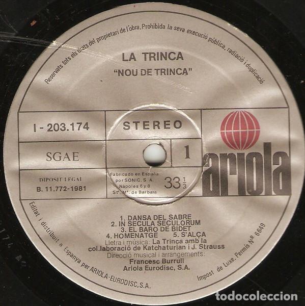 Discos de vinilo: La Trinca, Nou De Trinca - LP - Foto 5