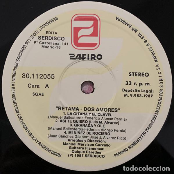 Discos de vinilo: Retama, Dos Amores - LP - Foto 3