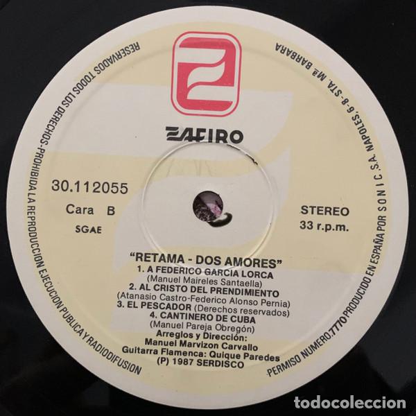 Discos de vinilo: Retama, Dos Amores - LP - Foto 4