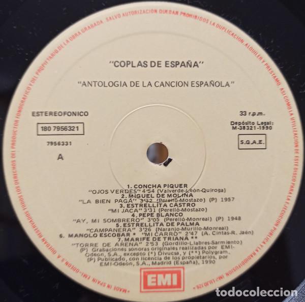 Discos de vinilo: Various, Coplas De Espa&ntilde;a - LP - Foto 3