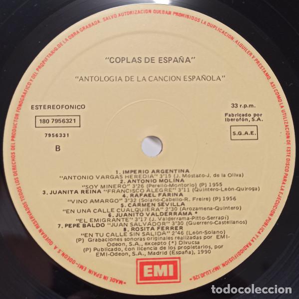 Discos de vinilo: Various, Coplas De Espa&ntilde;a - LP - Foto 4