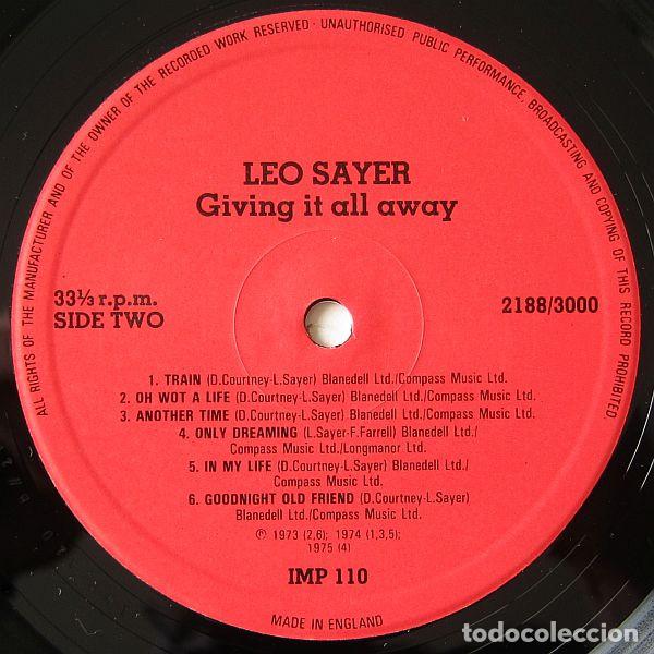 Discos de vinilo: Leo Sayer, Giving It All Away - LP - Foto 4