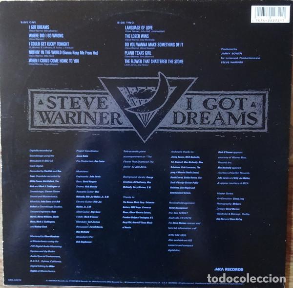 Discos de vinilo: Steve Wariner, I Got Dreams - LP - Foto 2