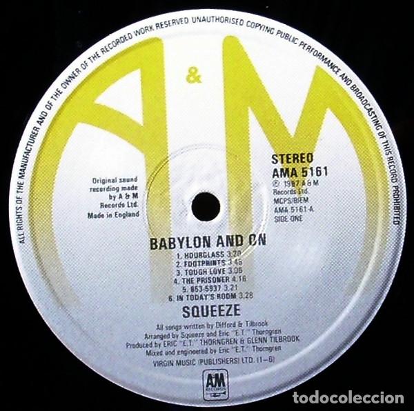 Discos de vinilo: Squeeze, Babylon And On - LP - Foto 3
