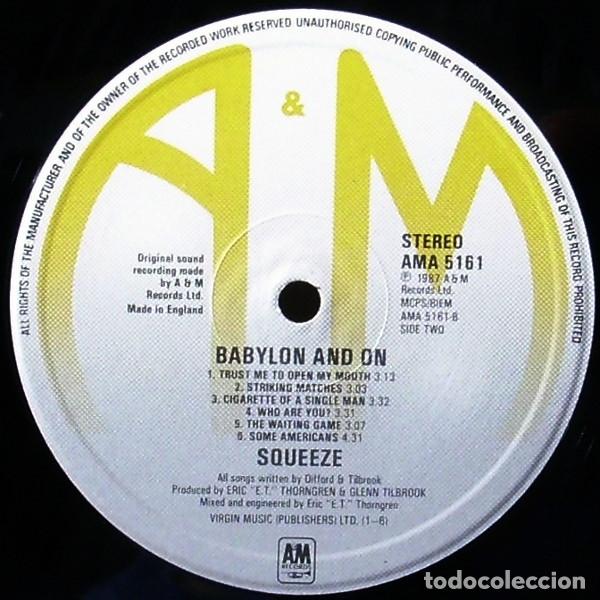 Discos de vinilo: Squeeze, Babylon And On - LP - Foto 4