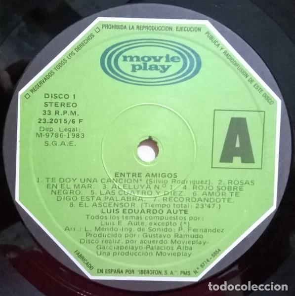 Discos de vinilo: Luis Eduardo Aute, Entre Amigos - LP - Foto 5