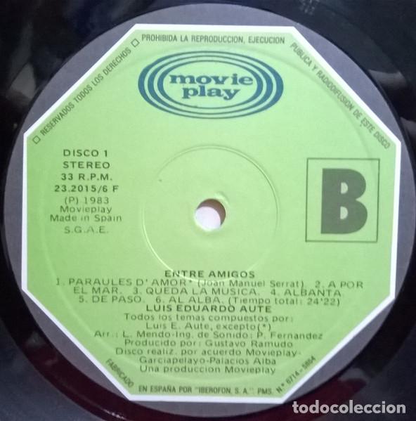 Discos de vinilo: Luis Eduardo Aute, Entre Amigos - LP - Foto 6