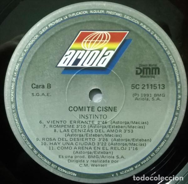 Discos de vinilo: Comit&eacute; Cisne, Instinto - LP - Foto 4