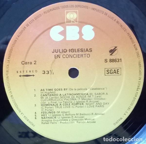 Discos de vinilo: Julio Iglesias, En Concierto - LP - Foto 6
