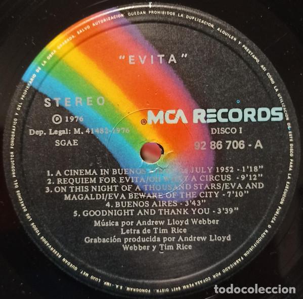 Discos de vinilo: Andrew Lloyd Webber And Tim Rice, Evita - LP - Foto 3