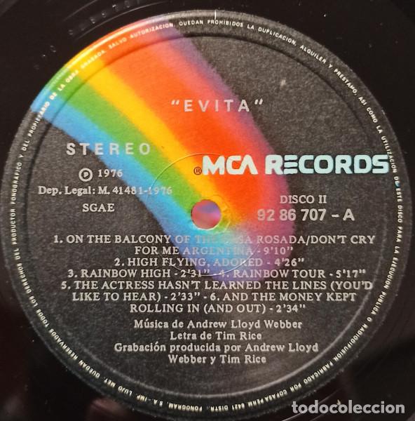 Discos de vinilo: Andrew Lloyd Webber And Tim Rice, Evita - LP - Foto 5