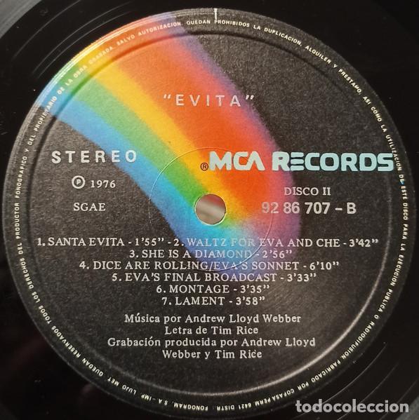Discos de vinilo: Andrew Lloyd Webber And Tim Rice, Evita - LP - Foto 6