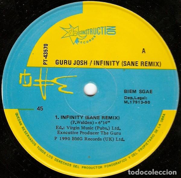 Discos de vinilo: Guru Josh, Infinity (The Remix) - 12 inch - Foto 3