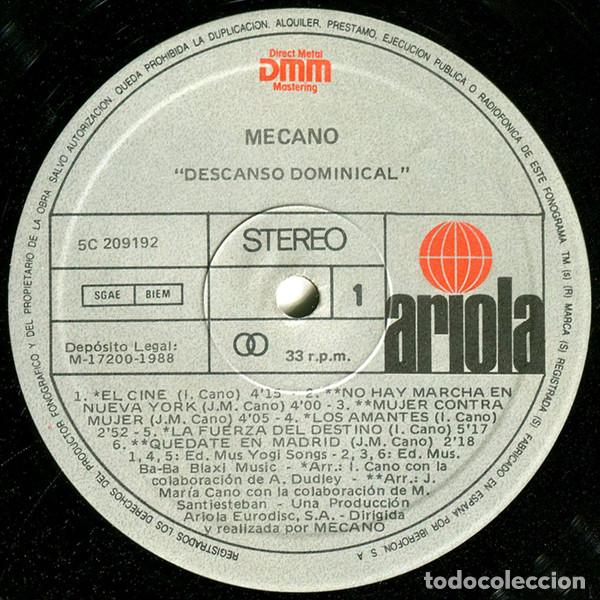 Discos de vinilo: Mecano, Descanso Dominical - LP - Foto 3
