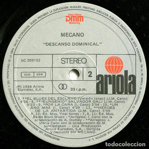 Discos de vinilo: Mecano, Descanso Dominical - LP - Foto 4
