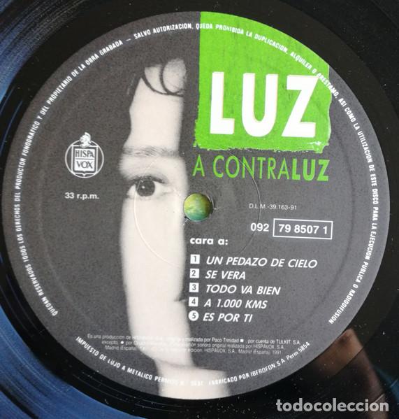 Discos de vinilo: Luz Casal, A Contraluz - LP - Foto 3