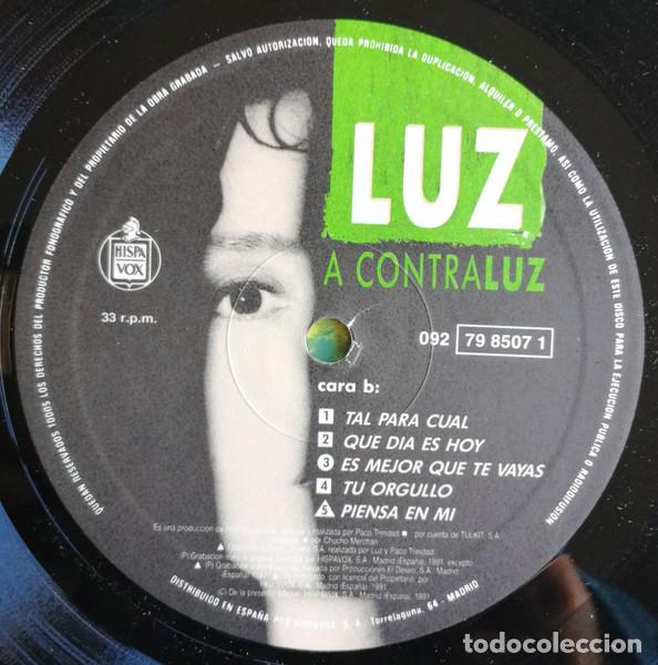 Discos de vinilo: Luz Casal, A Contraluz - LP - Foto 4