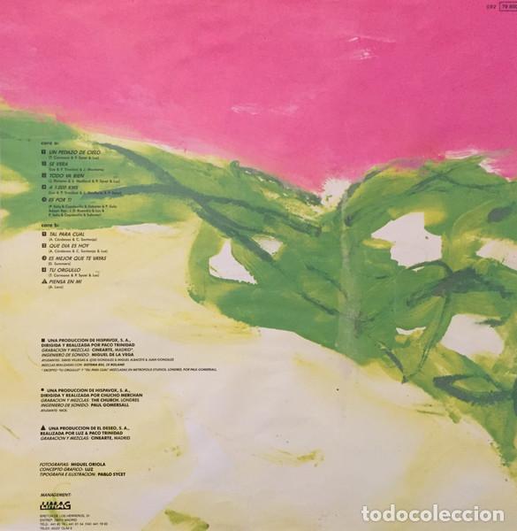 Discos de vinilo: Luz Casal, A Contraluz - LP - Foto 6