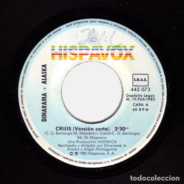 Discos de vinilo: Alaska Y Dinarama, Crisis - 7 inch - Foto 3