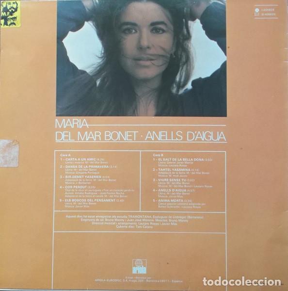 Discos de vinilo: Maria Del Mar Bonet, Anells Daigua - LP - Foto 2