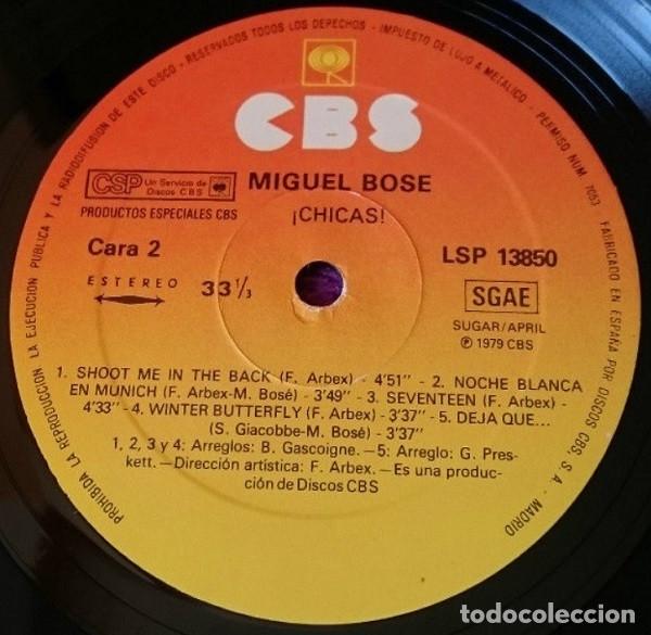 Discos de vinilo: Miguel Bos&eacute;, Chicas - LP - Foto 4