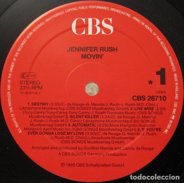Discos de vinilo: Jennifer Rush, Movin - LP - Foto 3