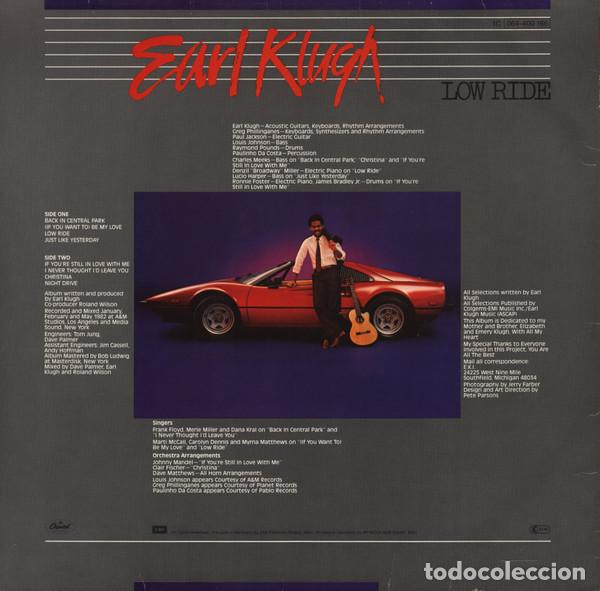 Discos de vinilo: Earl Klugh, Low Ride - LP - Foto 2