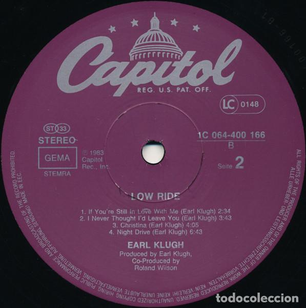 Discos de vinilo: Earl Klugh, Low Ride - LP - Foto 4