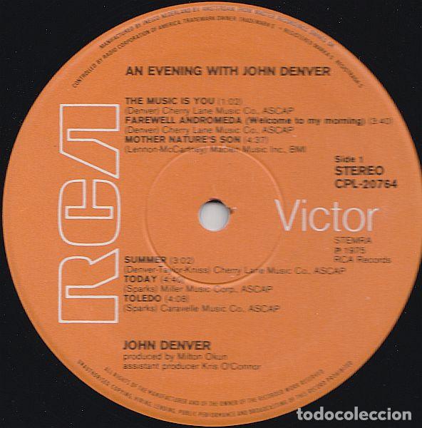 Discos de vinilo: John Denver, An Evening With John Denver - LP - Foto 4