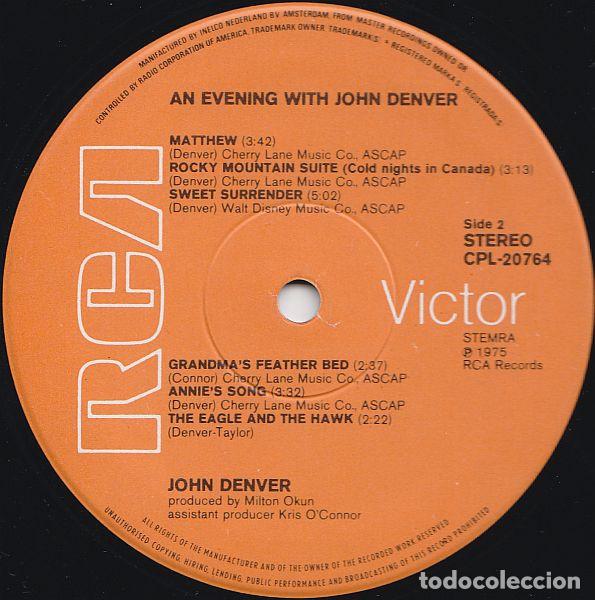 Discos de vinilo: John Denver, An Evening With John Denver - LP - Foto 5