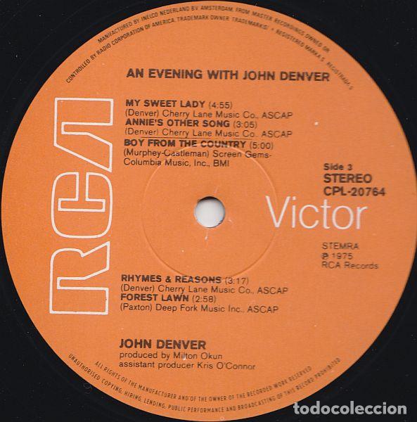 Discos de vinilo: John Denver, An Evening With John Denver - LP - Foto 6