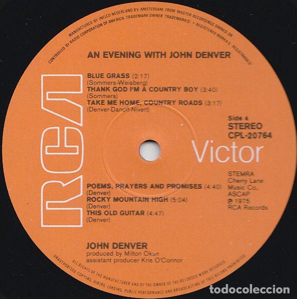 Discos de vinilo: John Denver, An Evening With John Denver - LP - Foto 7