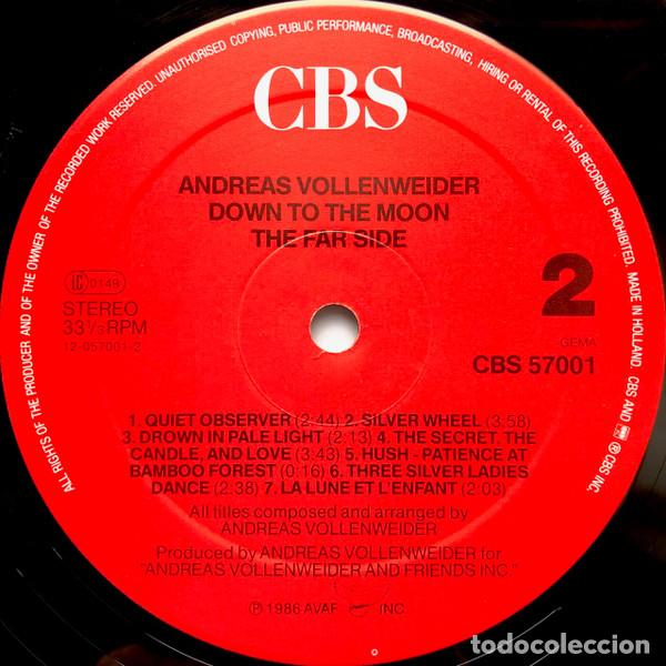 Discos de vinilo: Andreas Vollenweider, Down To The Moon - LP - Foto 4