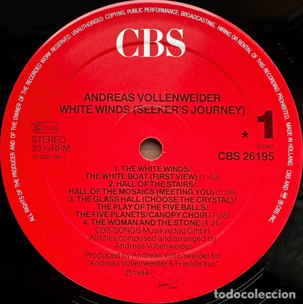 Discos de vinilo: Andreas Vollenweider, White Winds (Seekers Journey) - LP - Foto 3