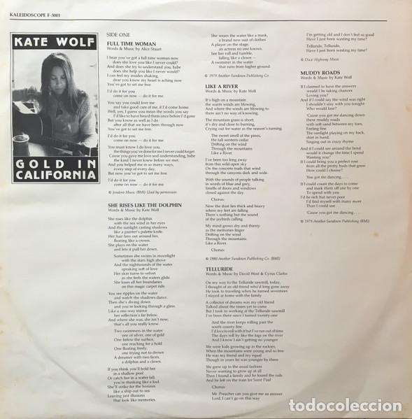 Discos de vinilo: Kate Wolf, Gold In California - LP - Foto 12