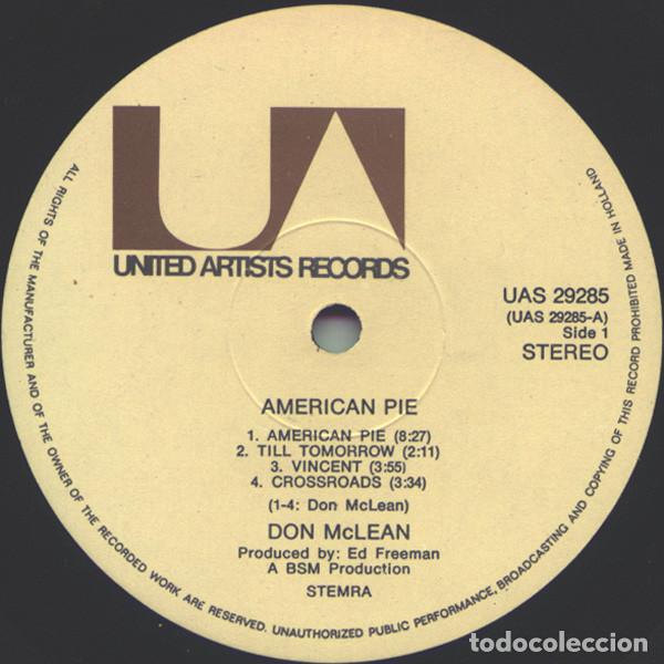 Discos de vinilo: Don McLean, American Pie - LP - Foto 3