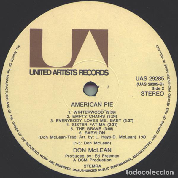 Discos de vinilo: Don McLean, American Pie - LP - Foto 4