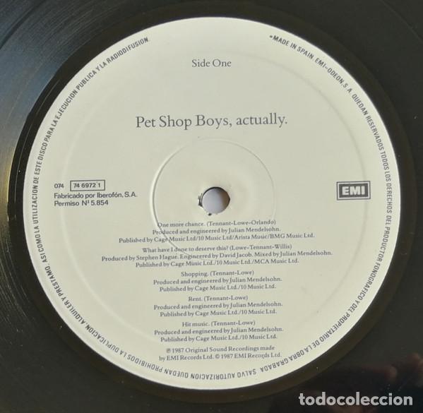 Discos de vinilo: Pet Shop Boys, Actually - LP - Foto 3