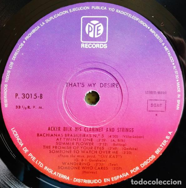 Discos de vinilo: Acker Bilk, Thats My Desire - LP - Foto 4