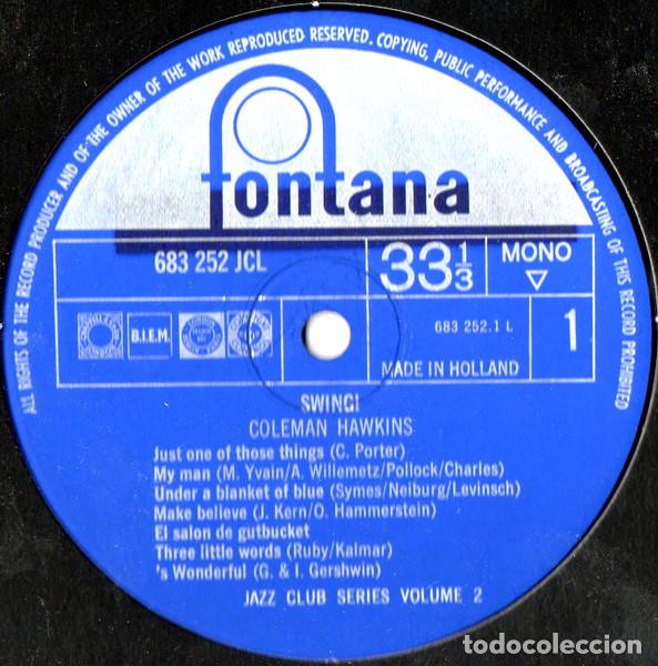 Discos de vinilo: Coleman Hawkins, Swing! - LP - Foto 3